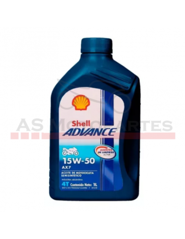 Aceite Shell Ax7 15w50 Advance Semisintetico Azul