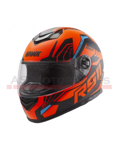 Casco Rs11 Revo Negro/naranja  Hawk