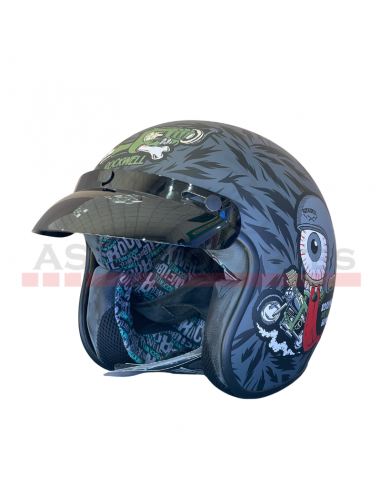 Casco Abierto Rockwell (l) 921 Gris/neg Mate