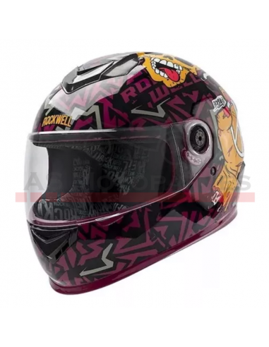 Casco Integral Rockwell ( M ) 929 Zombie Syrah Amar. Sunset Brillo