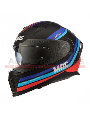 Casco Mac Ottis Ne/ro/azul Mate L