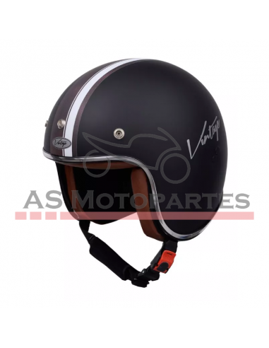 Casco Vintage Negro Mate ( M ) Vertigo